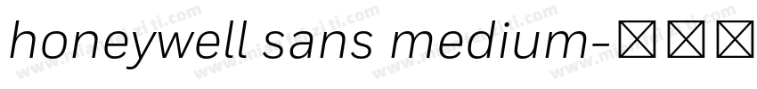 honeywell sans medium字体转换